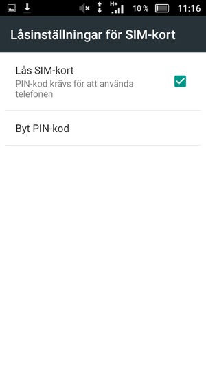 Välj Byt PIN-kod