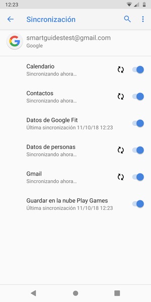 Su información será sincronizada