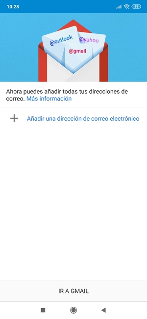 Seleccione Añadir una dirección de correo electrónico