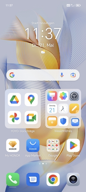 Wählen Sie Google