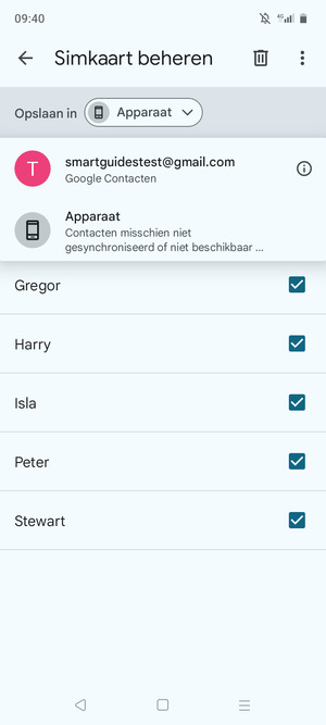 Selecteer uw Google-account