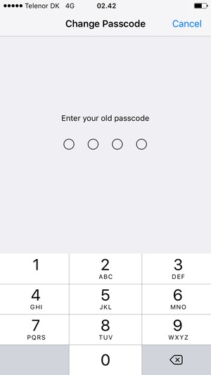 Enter your old passcode