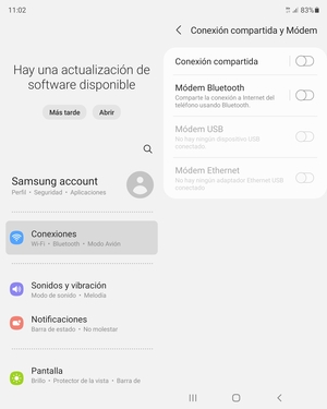 Seleccione Conexión compartida