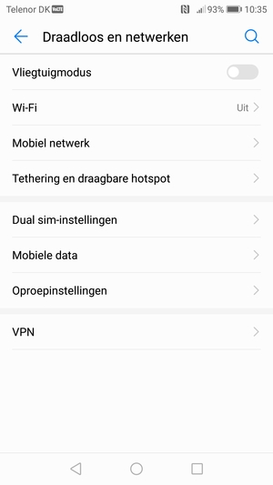 Selecteer Mobiel netwerk