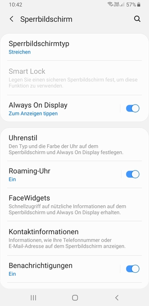 Wählen Sie Sperrbildschirmtyp