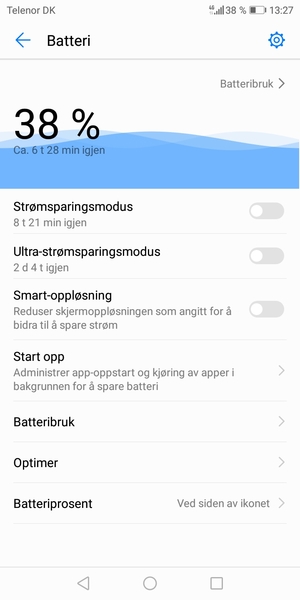 Slå på Strømsparingsmodus
