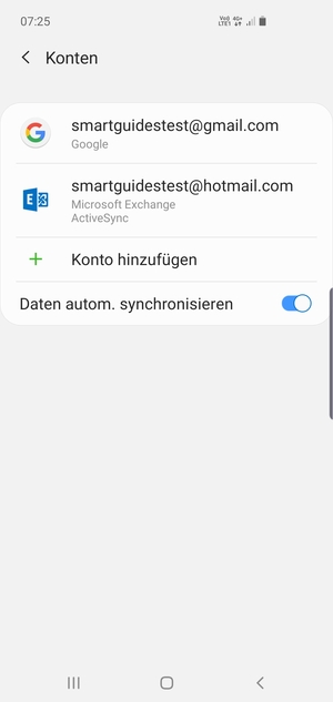 Wählen Sie Ihr Google Konto