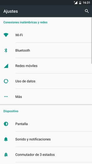 Seleccione Redes móviles