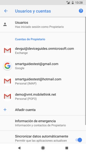 Seleccione su cuenta Google