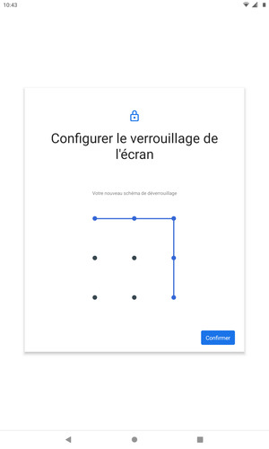 Dessinez de nouveau le schéma de déverrouillage et sélectionnez Confirmer