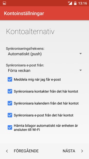 Välj NÄSTA
