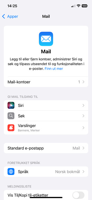 Gmail er klar til bruk