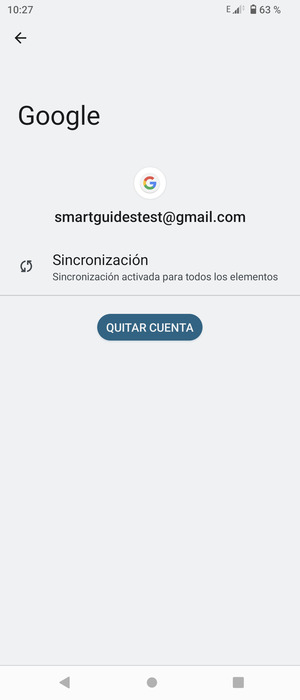 Seleccione Sincronización