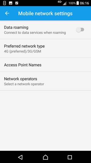 Select Access Point Names