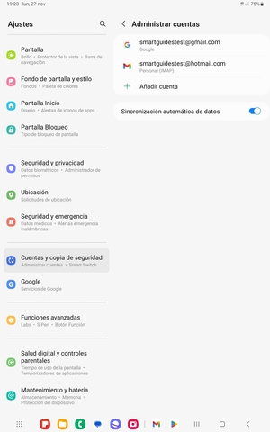 Seleccione su cuenta Google