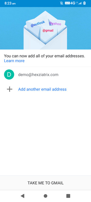 Select TAKE ME TO GMAIL