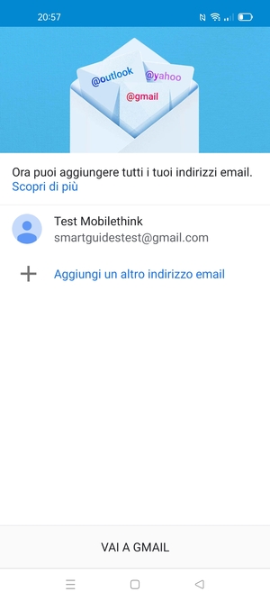 Seleziona VAI A GMAIL