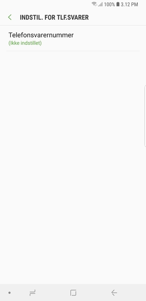 Vælg Telefonsvarernummer