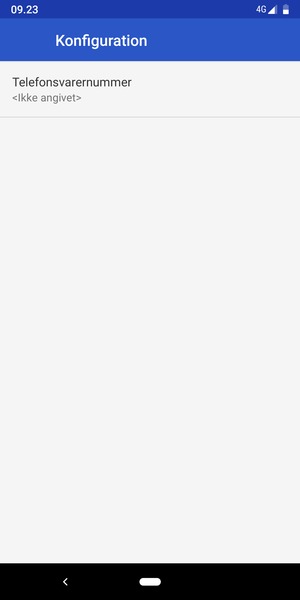 Vælg Telefonsvarernummer
