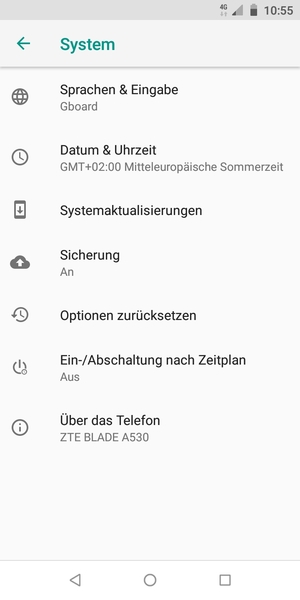 Wählen Sie Systemaktualisierungen