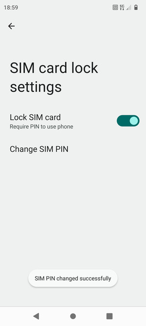 Your SIM PIN has been changed