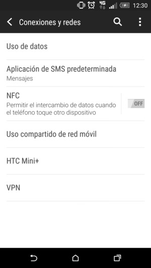 Seleccione Uso compartido de red móvil