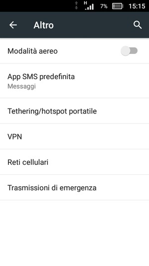 Seleziona Reti cellulari
