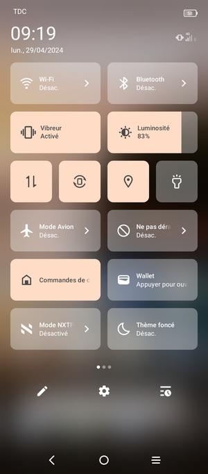 Sélectionnez Vibreur pour passer en mode silencieux