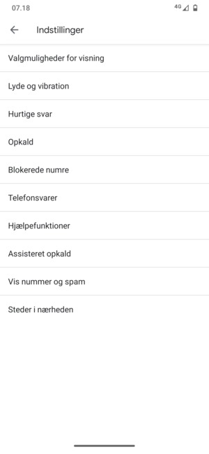 Vælg Telefonsvarer