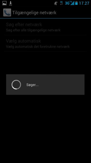 Afvent at søgningen er afsluttet