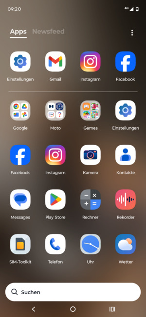 Wählen Sie Einstellungen