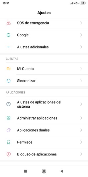 Desplácese y seleccione Sincronizar