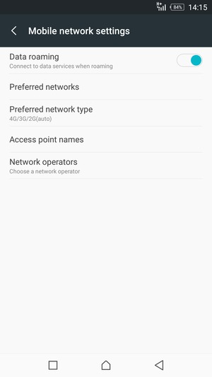 Turn Data roaming on or off
