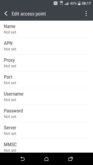 Enter Internet information