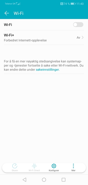 Slå på Wi-Fi