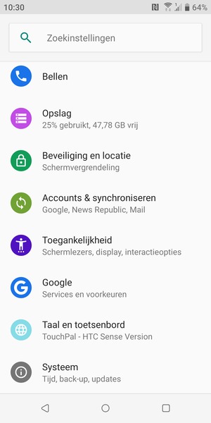 Scroll naar en selecteer Systeem