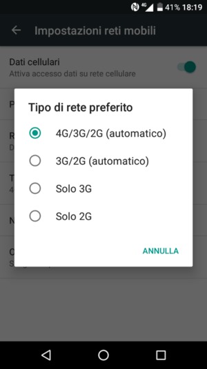 Seleziona la tua opzione preferita