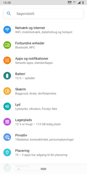 Vælg Netværk og internet