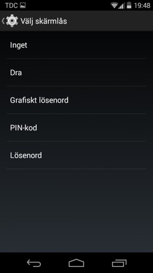 Välj Grafiskt lösenord