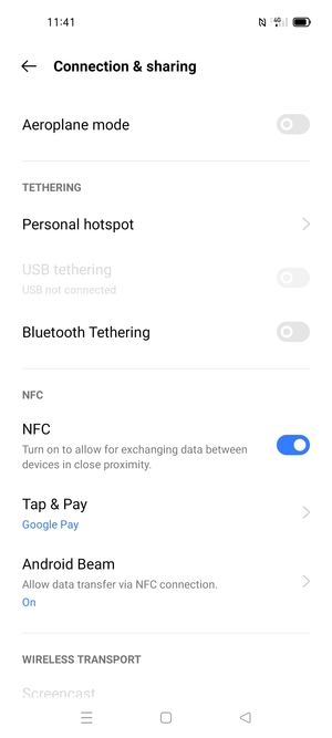 Select Personal hotspot