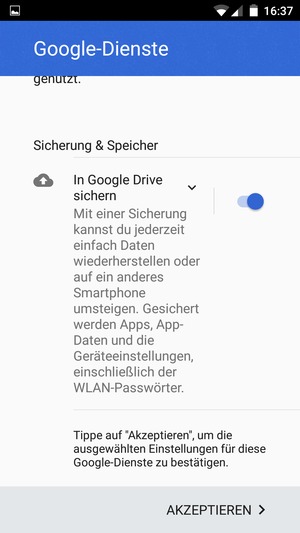 Wählen Sie AKZEPTIEREN