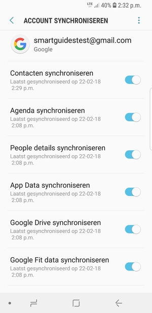 Selecteer de Menu-knop