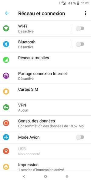 Sélectionnez Réseaux mobiles