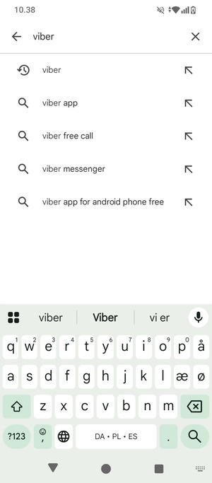 Indtast navnet på appen og vælg Søg
