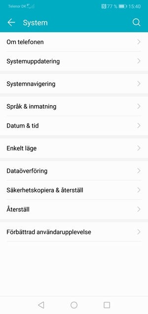 Välj Säkerhetskopiera & återställ