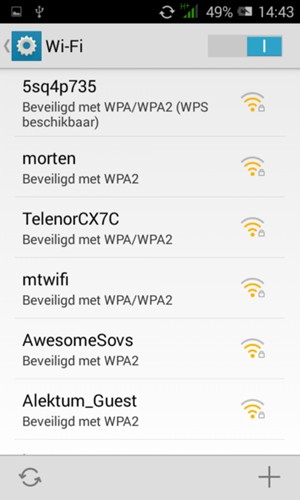 Selecteer het draadloze netwerk waarmee u verbinding wilt maken