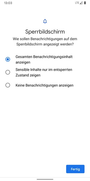 Wählen Sie die gewünschte Option und wählen Sie Fertig
