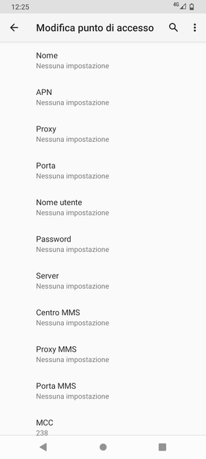 Inserisci informazioni MMS
