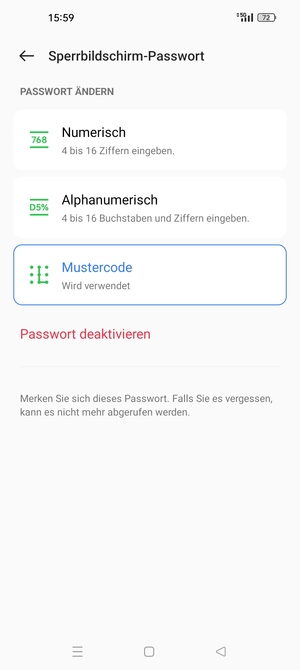 Ihr Handy ist jetzt mit einer Bildschirmsperre gesichert