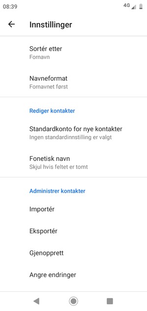 Bla til og velg Importér